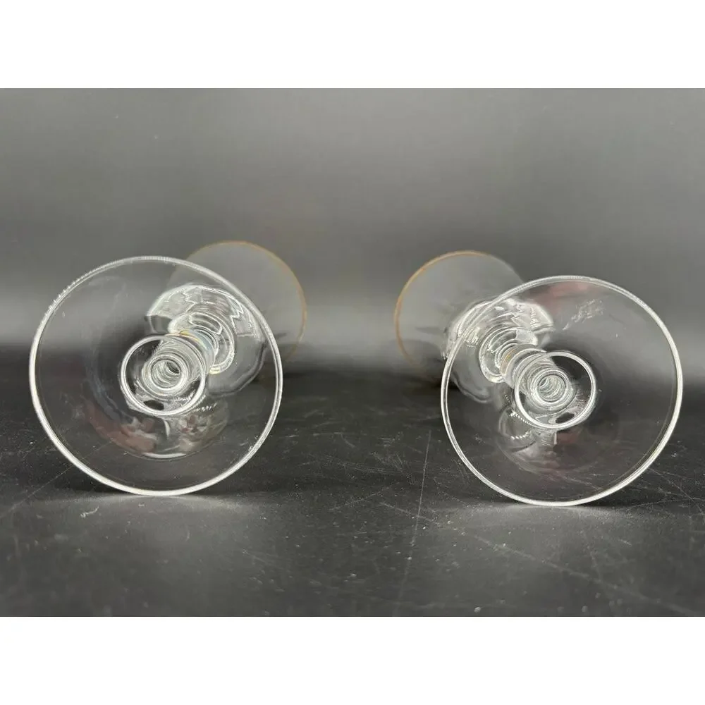 Mikasa Jamestown Gold Iced Tea Glasses Set of 2 8-1/8